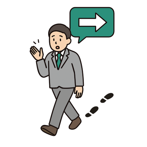 言動が一致しない人のイラスト